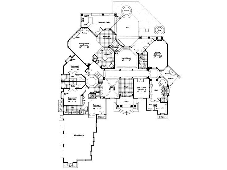1st Floor Plan, 043H-0222