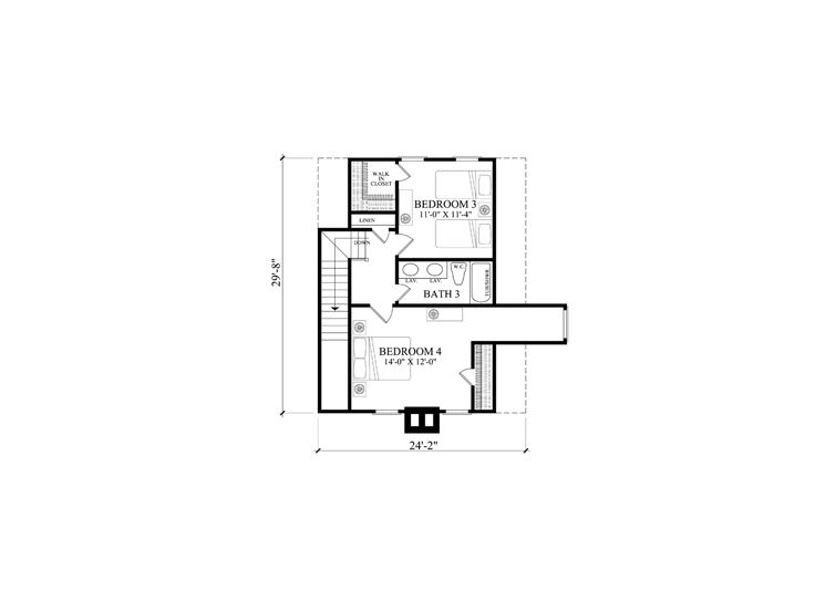2nd Floor Plan, 063H-0222