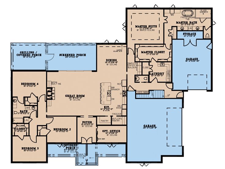 1st Floor Plan, 074H-0170
