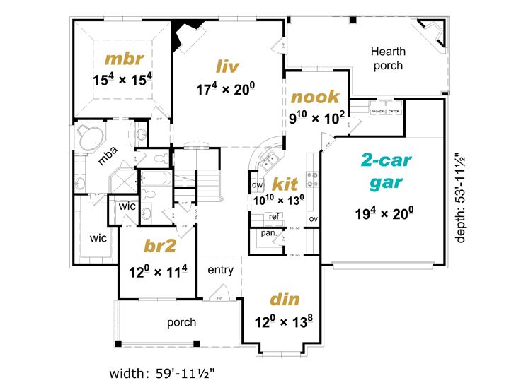1st Floor Plan, 061H-0176