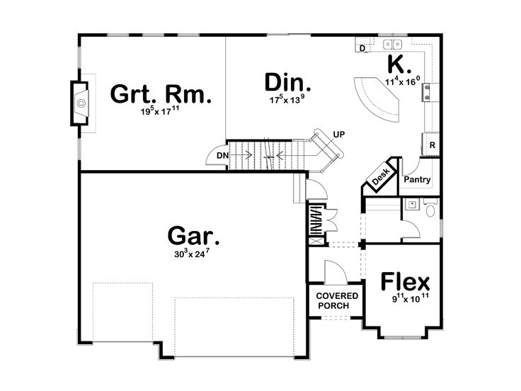 1st Floor Plan, 050H-0101