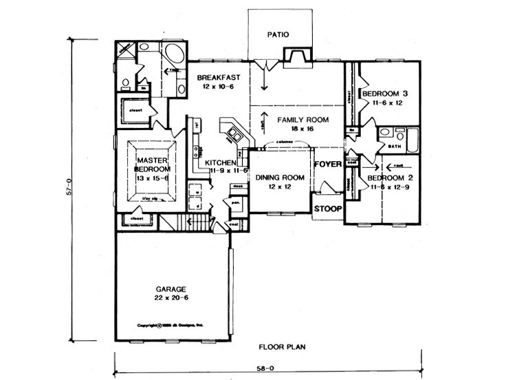 1st Floor Plan, 019H-0024