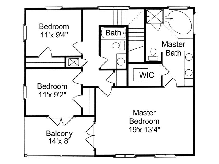 2nd Floor Plan, 017H-0006