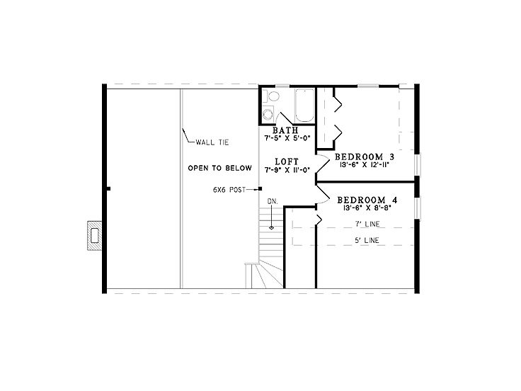 2nd Floor Plan, 025L-0025