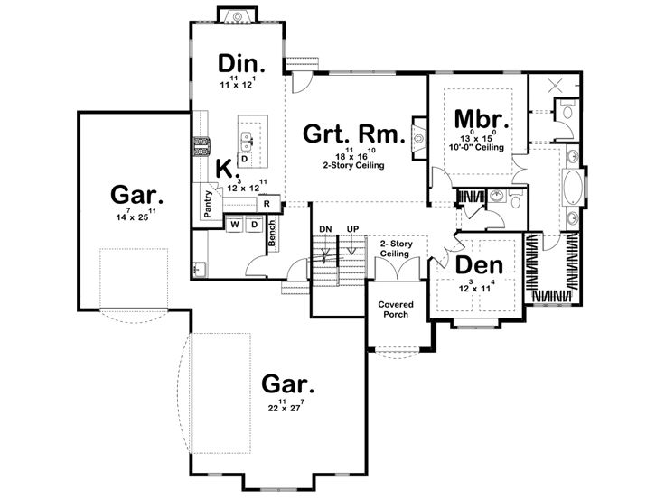 1st Floor Plan, 050H-0233