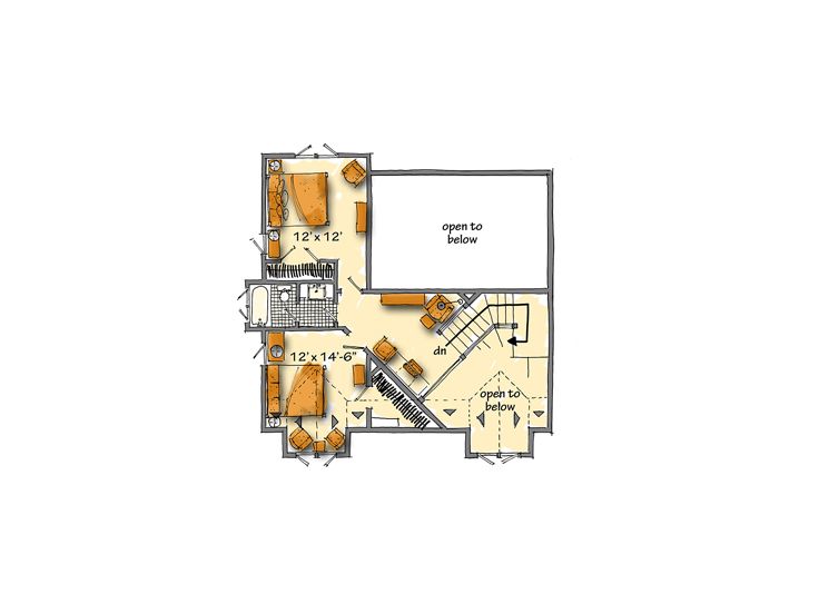 2nd Floor Plan, 066H-0026