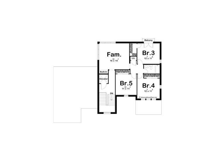 3rd Floor Plan, 050H-0389