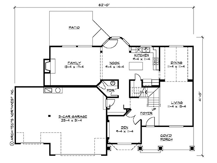 1st Floor Plan, 035H-0011