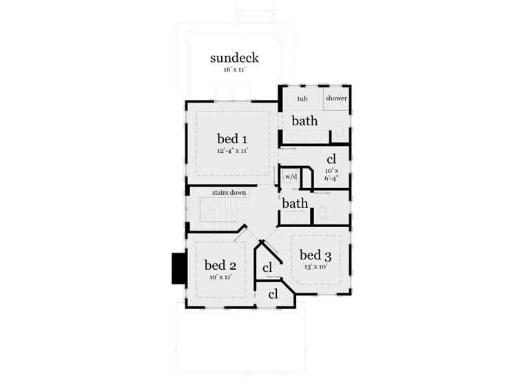 2nd Floor Plan, 052H-0017