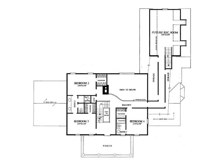 2nd Floor Plan, 063H-0185