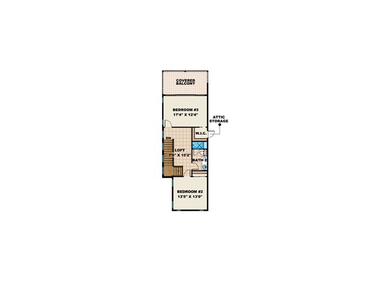 2nd Floor Plan, 037H-0187