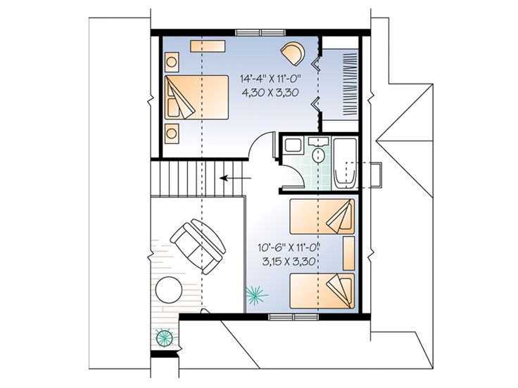 2nd Floor Plan, 027H-0127