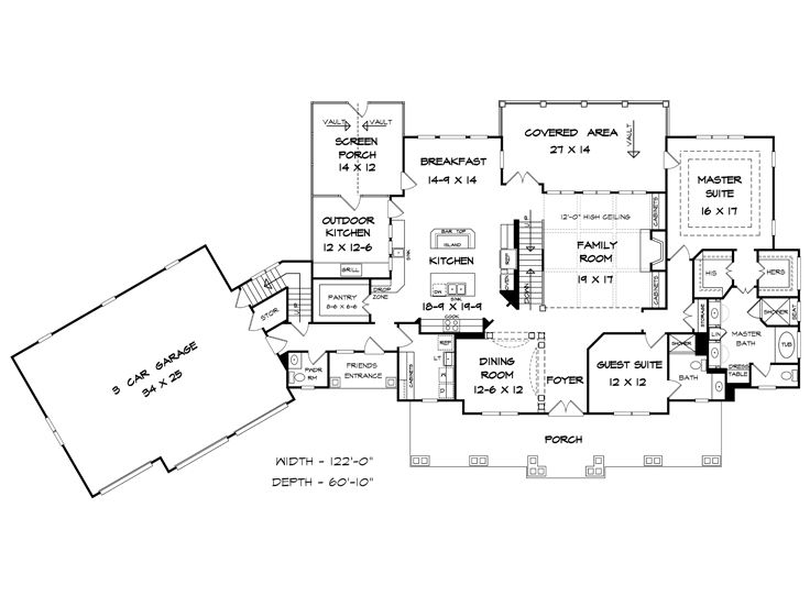 1st Floor Plan, 019H-0170