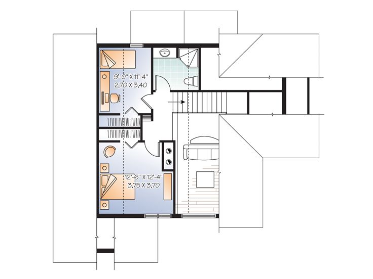 2nd Floor Plan, 027H-0288