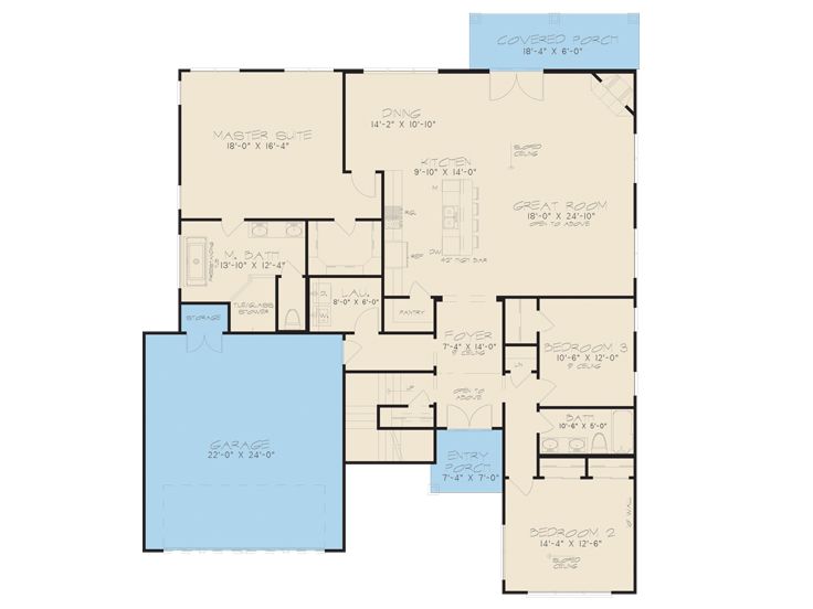 1st Floor Plan, 075H-0006