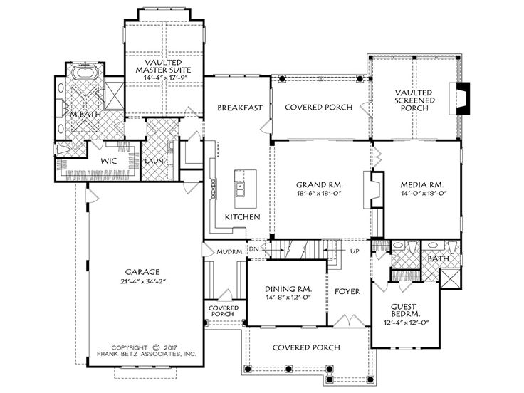 1st Floor Plan, 086H-0012