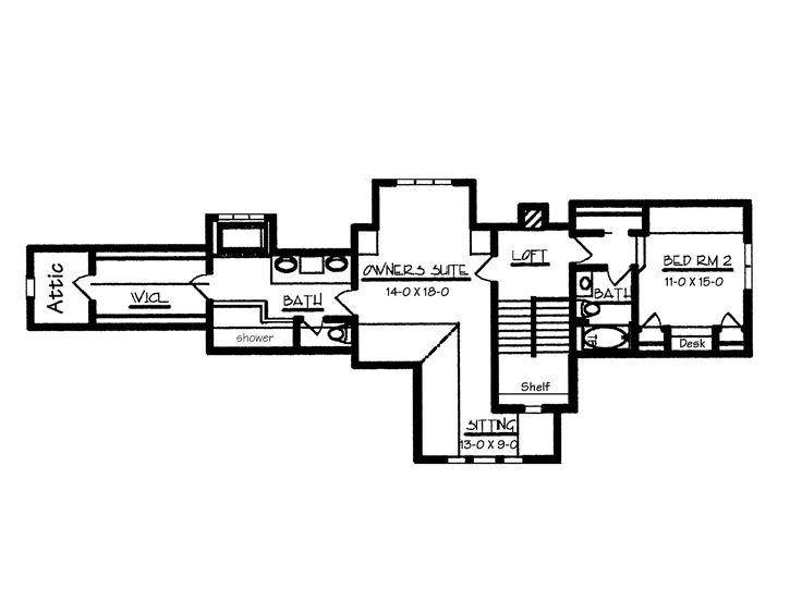 2nd Floor Plan, 022H-0101