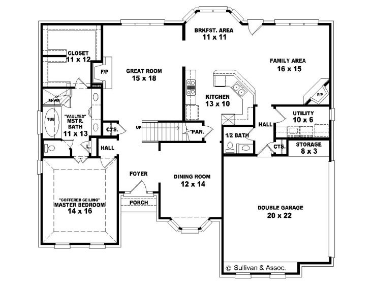 1st Floor Plan, 006H-0088