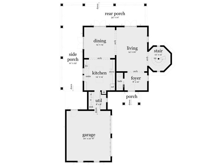 1st Floor Plan, 052H-0041