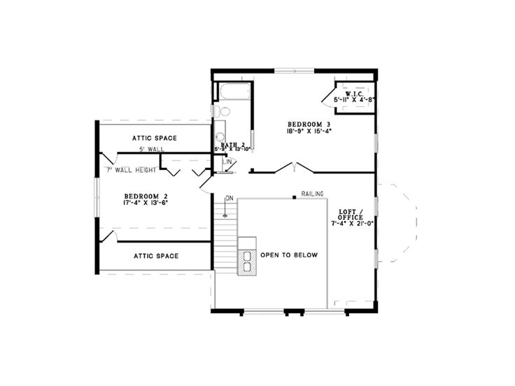 2nd Floor Plan, 025L-0009
