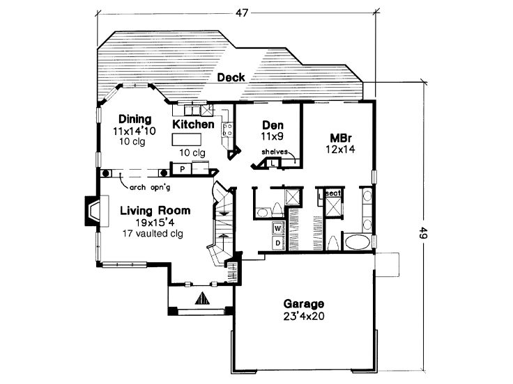 1st Floor Plan, 022H-0092