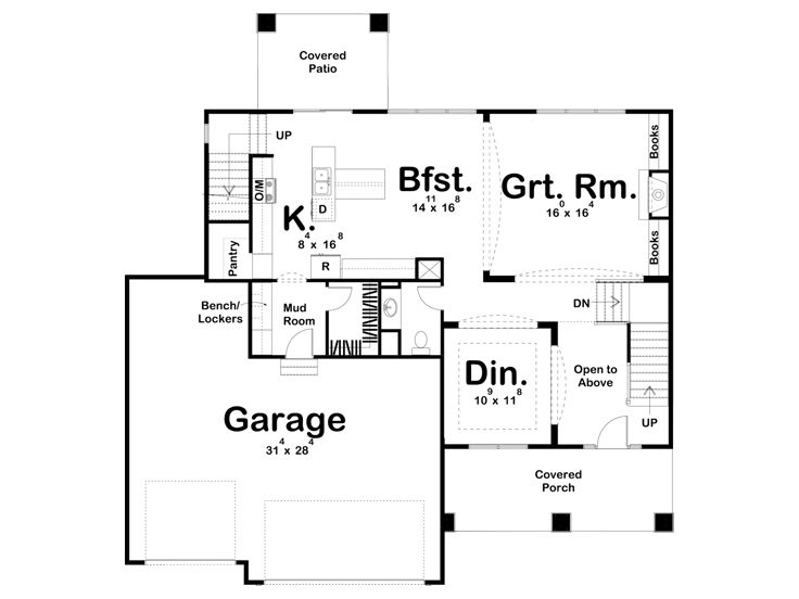 1st Floor Plan, 050H-0278