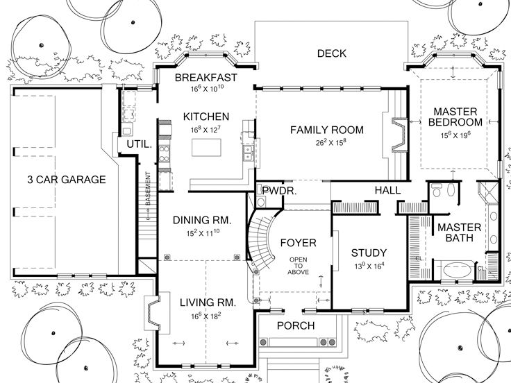 1st Floor Plan, 036H-0035