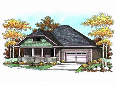 1-Story Craftsman Home, 020H-0165