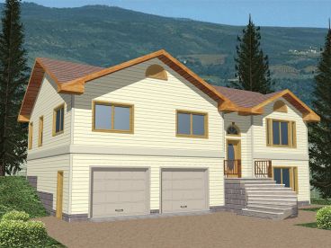 Split-Level House Plan, 012H-0107