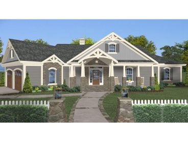 Craftsman House Plan, 007H-0155