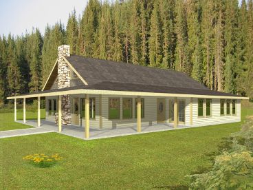 Country Ranch Home Plan, 012H-0129