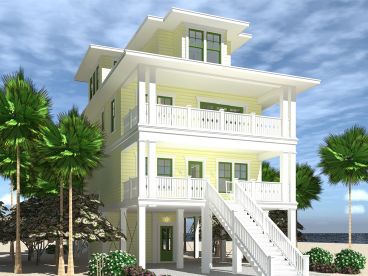 Coastal House Plan, 052H-0140