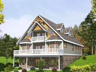 Mountain House Plan, 012H-0232