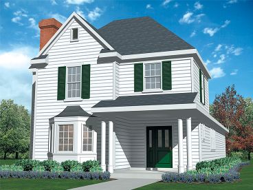 Narrow Lot House Plan, 054H-0143