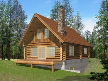 Log House Plan, 012L-0038