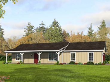 Country Ranch House Plan, 062H-0229
