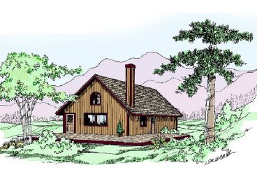 Cabin House Plan, 013H-0082