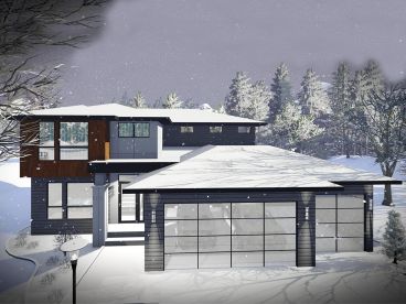 Two-Story Modern House Plan, 020H-0470