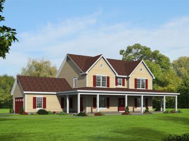 2-Story Country House Plan, 062H-0160
