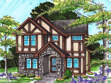 Tudor House Plan, 020H-0238