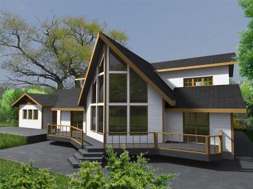Contemporary Waterfront Home Plan, 012H-0191