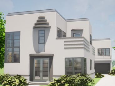 Narrow Lot House Plan, 052H-0056