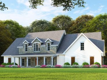 Country Luxury House Plan, 075H-0017