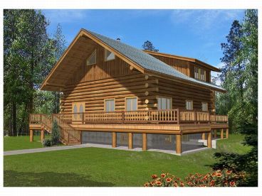 Log Home, Front/Right, 012L-0039
