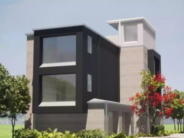 Modern Duplex House Plan, 052M-0003
