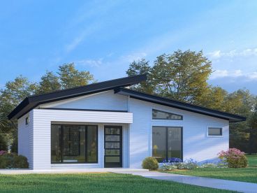 Small Modern House Plan, 074H-0224