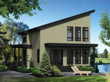 Modern Vacation Home, Right, 072H-0211