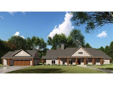 Country Ranch House Plan, 074H-0102