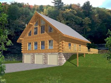 Log House Plan, 012L-0037