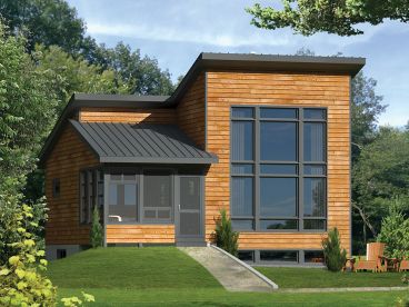 Modern Vacation Home, 072H-0200
